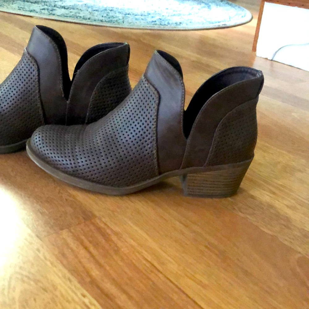 Brown booties size 8